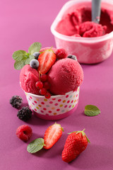berry fruit ice cream