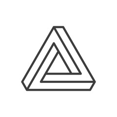 Penrose triangle icon.
