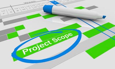 Project Scope Timeline Tracking Chart 3d Illustration