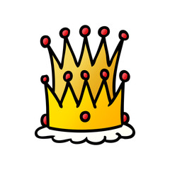 gradient cartoon doodle of two crowns