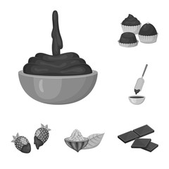 Isolated object of dessert and sweetness logo. Collection of dessert and product stock vector illustration.