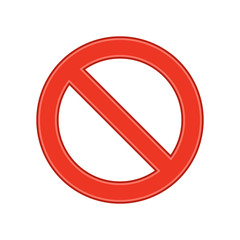 Vector prohibition sign.
