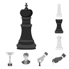 Vector illustration of tactical and play symbol. Set of tactical and thin vector icon for stock.