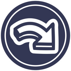 direction arrow circular icon