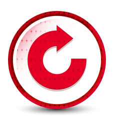 Reply arrow icon misty frozen red round button