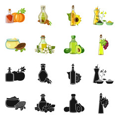 Vector illustration of healthy  and vegetable  logo. Set of healthy  and agriculture vector icon for stock.