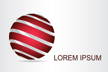 Abstract technology logo stylized spherical surface with abstract shapes. This logo is suitable for global company, world technologies, media and publicity agencies 