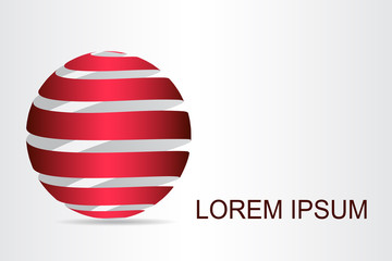 Abstract technology logo stylized spherical surface with abstract shapes. This logo is suitable for global company, world technologies, media and publicity agencies 