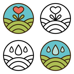 Round eco logo.