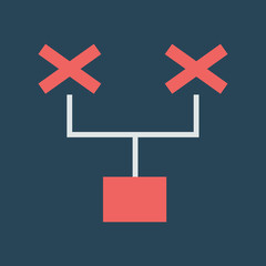 Obraz premium Silhouette icon closed network