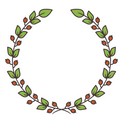 Simple floral wreath.