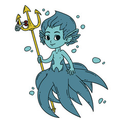 Male mermaid.