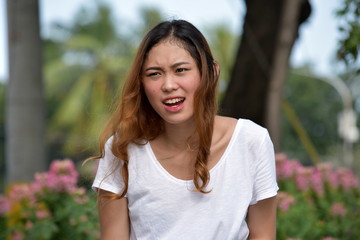 Fototapeta premium An Unhappy Beautiful Female