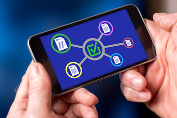 Validation concept on a smartphone