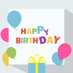 Happy birtday greeting card