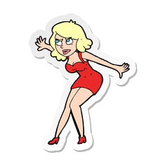 sticker of a cartoon female spy