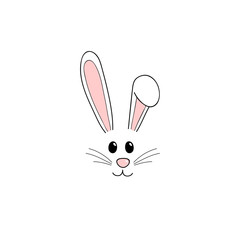 Hand drawn Easter bunny. Vector