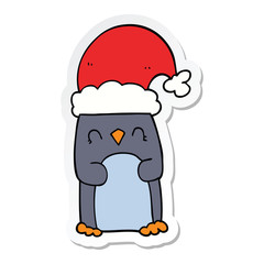 sticker of a cartoon penguin