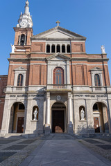 Fototapeta na wymiar Historic church in Sant'Angelo Lodigiano