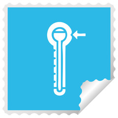 square peeling sticker cartoon hot thermometer