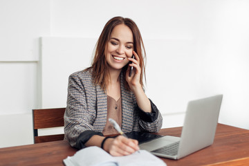 cute girl talking on the phone