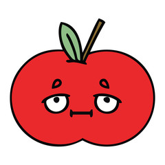 cute cartoon red apple