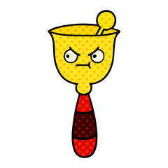 comic book style cartoon school bell