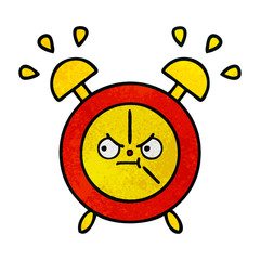 Obraz premium retro grunge texture cartoon alarm clock