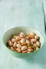 peanuts on wooden surface