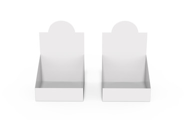 POS POI Cardboard Blank Empty Display Show Box Holder For Advertising Fliers, Leaflets, Products,...