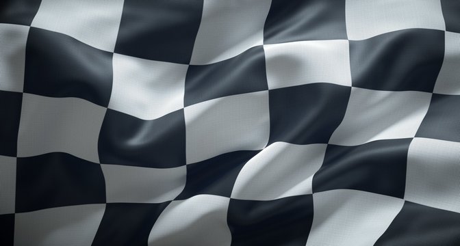Black and white checkered racing flag. © Negro Elkha