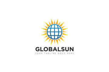 globe logo and icon Vector illustration design Template