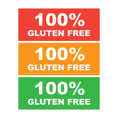Gluten free label. Food logo icon. White gluten free sign
