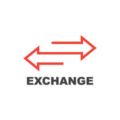 Exchange logo. Flip over or turn arrow. Reverse sign