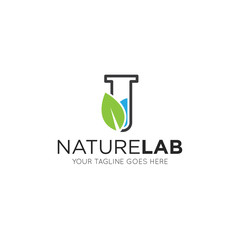 laboratory tube logo and icon vector illustration design template