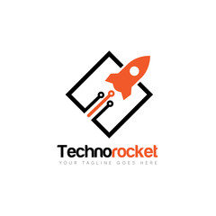 rocket logo and icon Vector illustration design Template