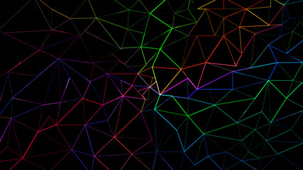 bright lines, color lines, on black background