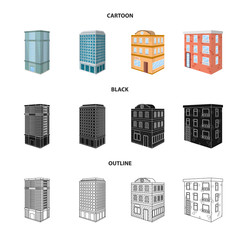 Vector design of construction and building icon. Collection of construction and estate vector icon for stock.