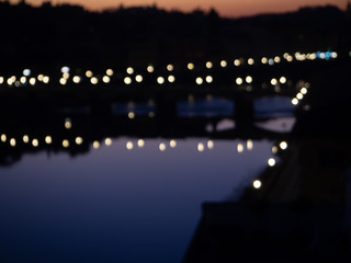 Obraz premium Florence and the Arno river at night