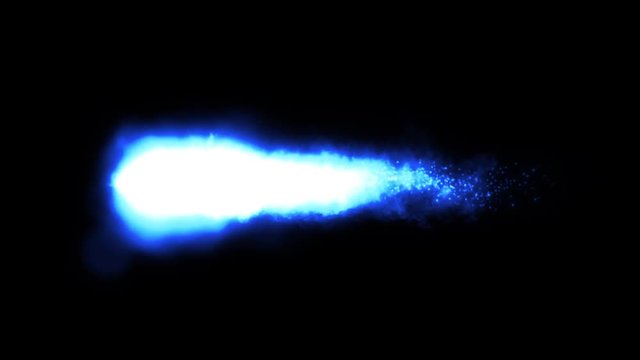 Shockwave Power Fire Meteor Loop/ Animation of a powerful fire comet with speed explosion wave effect, fluid distortion and turbulence effects seamless looping