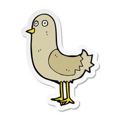 sticker of a cartoon bird
