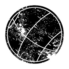 grunge icon drawing of a basket ball