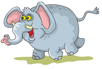 coloring pages for childrens with funny animals,happy elephant