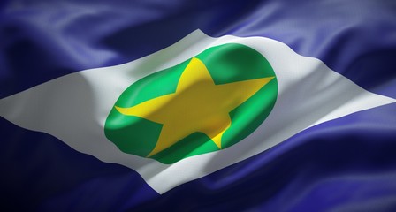 Bandeira oficial de Mato Grosso, Brasil.