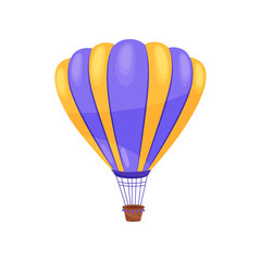 Fototapeta premium Hot air balloon concept. Vector flat illustration.