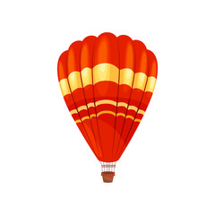 Hot air balloon concept. Vector flat illustration.