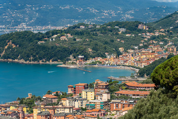 Naklejka premium Lerici and San Terenzo Village in Liguria Italy