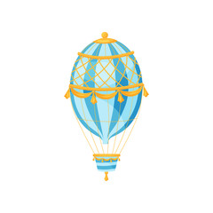 Fototapeta premium Hot air balloon concept. Vector flat illustration.
