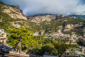 Beautiful coastal towns of Italy scenic Positano in Amalfi coast