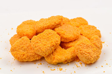 Nuggets isolated on a white background.